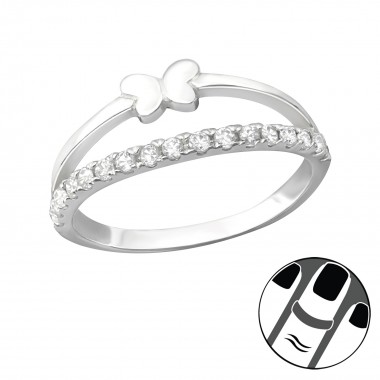 Butterfly - 925 Sterling Silver Midi Rings SD35951