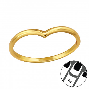 V Shaped - 925 Sterling Silver Midi Rings SD47498