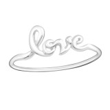 Love lettering - 925 Sterling Silver Simple Rings SD15383