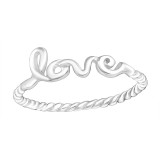 Love lettering - 925 Sterling Silver Simple Rings SD15712