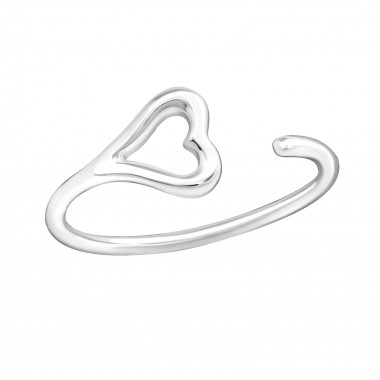 Heart - 925 Sterling Silver Simple Rings SD20664