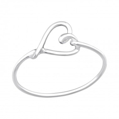 Heart - 925 Sterling Silver Simple Rings SD20770