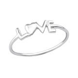 Love - 925 Sterling Silver Simple Rings SD20774