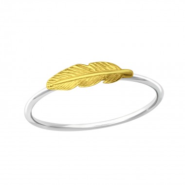 Feather - 925 Sterling Silver Simple Rings SD23483