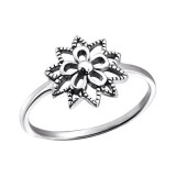 Flower - 925 Sterling Silver Simple Rings SD24601