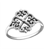 Flower - 925 Sterling Silver Simple Rings SD25130