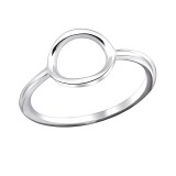 Oval - 925 Sterling Silver Simple Rings SD29252