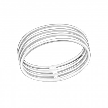 Stackable - 925 Sterling Silver Simple Rings SD30510