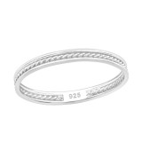 Twisted - 925 Sterling Silver Simple Rings SD30997