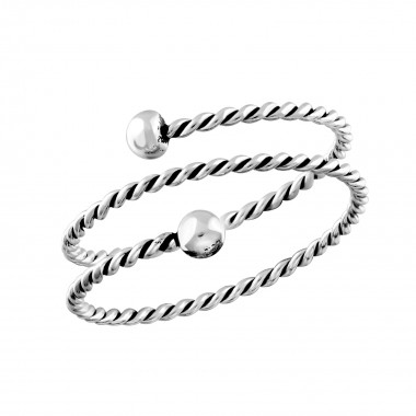 Double Twisted - 925 Sterling Silver Simple Rings SD32006