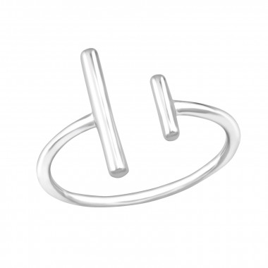 Double Bar - 925 Sterling Silver Simple Rings SD32278