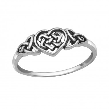 Celtic Heart - 925 Sterling Silver Simple Rings SD32290