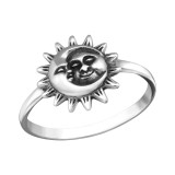 Sun And Moon - 925 Sterling Silver Simple Rings SD32298