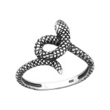 Snake - 925 Sterling Silver Simple Rings SD32304