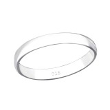 3mm Band - 925 Sterling Silver Simple Rings SD34073