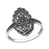 Antique - 925 Sterling Silver Simple Rings SD34364
