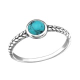 Oxidized - 925 Sterling Silver Simple Rings SD34652