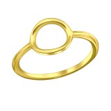 Oval - 925 Sterling Silver Simple Rings SD35282