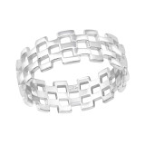 Chain - 925 Sterling Silver Simple Rings SD35809