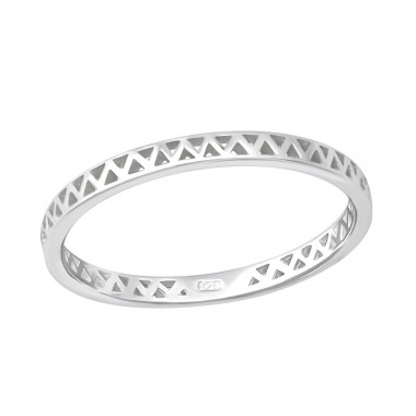 Zig Zag - 925 Sterling Silver Simple Rings SD36156