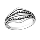 Oxidized - 925 Sterling Silver Simple Rings SD36157