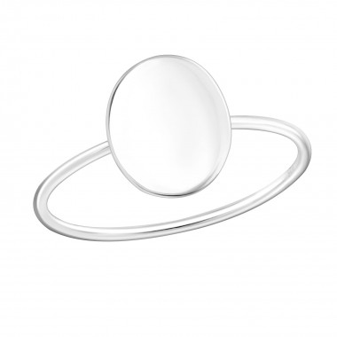 Oval - 925 Sterling Silver Simple Rings SD36371