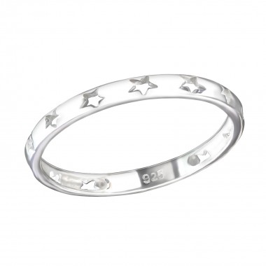 Star - 925 Sterling Silver Simple Rings SD36531
