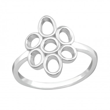 Flower - 925 Sterling Silver Simple Rings SD36595