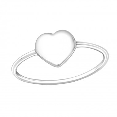 Heart - 925 Sterling Silver Simple Rings SD36756