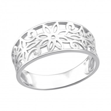 Flower - 925 Sterling Silver Simple Rings SD36760