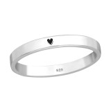 Heart - 925 Sterling Silver Simple Rings SD37147