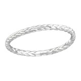 Braid - 925 Sterling Silver Simple Rings SD37191