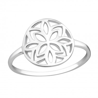 Flower - 925 Sterling Silver Simple Rings SD37284