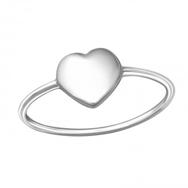Heart - 925 Sterling Silver Simple Rings SD37390