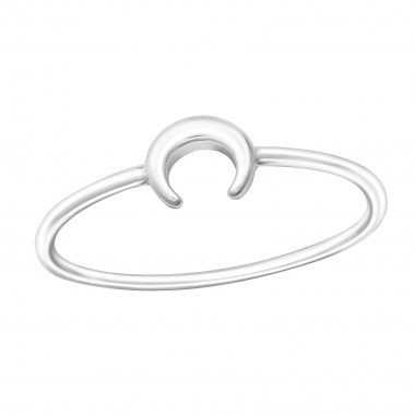 Moon - 925 Sterling Silver Simple Rings SD37391