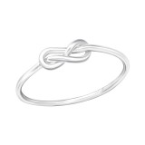 Knot - 925 Sterling Silver Simple Rings SD37850