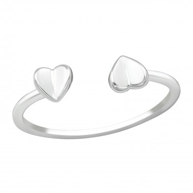 Open Heart - 925 Sterling Silver Simple Rings SD38412