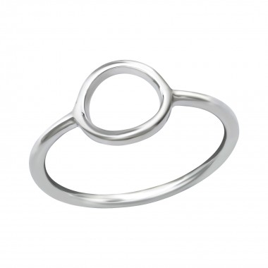 Oval - 925 Sterling Silver Simple Rings SD38523