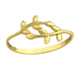 Branches - 925 Sterling Silver Simple Rings SD38942