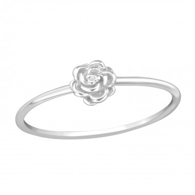Rose - 925 Sterling Silver Simple Rings SD38948