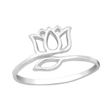 Tulip - 925 Sterling Silver Simple Rings SD38956