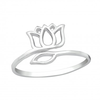 Tulip - 925 Sterling Silver Simple Rings SD38956
