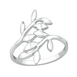 Olive Leaf - 925 Sterling Silver Simple Rings SD38957