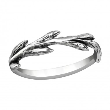 Branch - 925 Sterling Silver Simple Rings SD38980