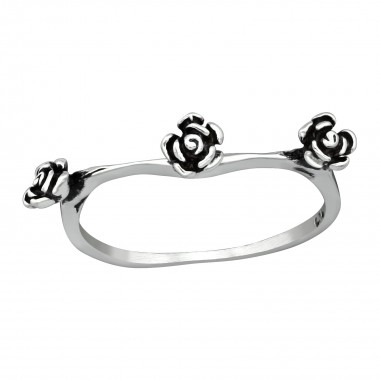 Rose - 925 Sterling Silver Simple Rings SD38984