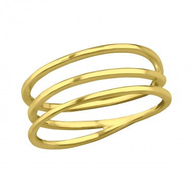Intertwining - 925 Sterling Silver Simple Rings SD39437