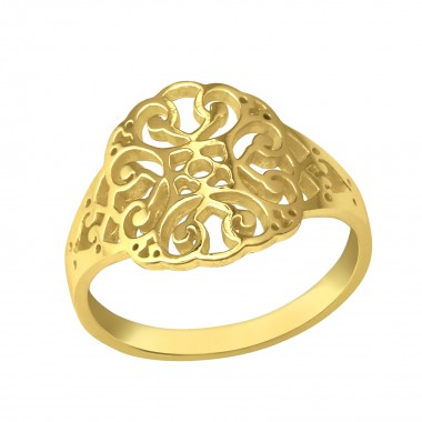 Patterned - 925 Sterling Silver Simple Rings SD39439