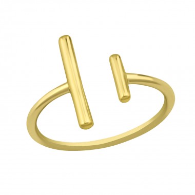 Double Bar - 925 Sterling Silver Simple Rings SD39440