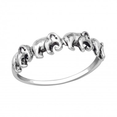 Elephant - 925 Sterling Silver Simple Rings SD39443
