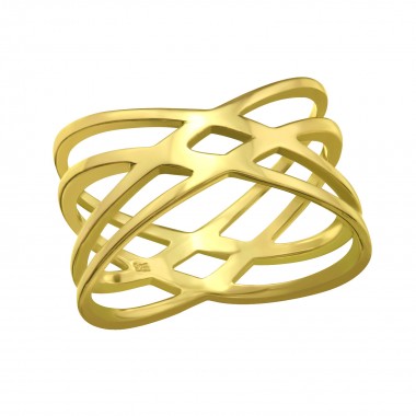 Intertwining - 925 Sterling Silver Simple Rings SD39500